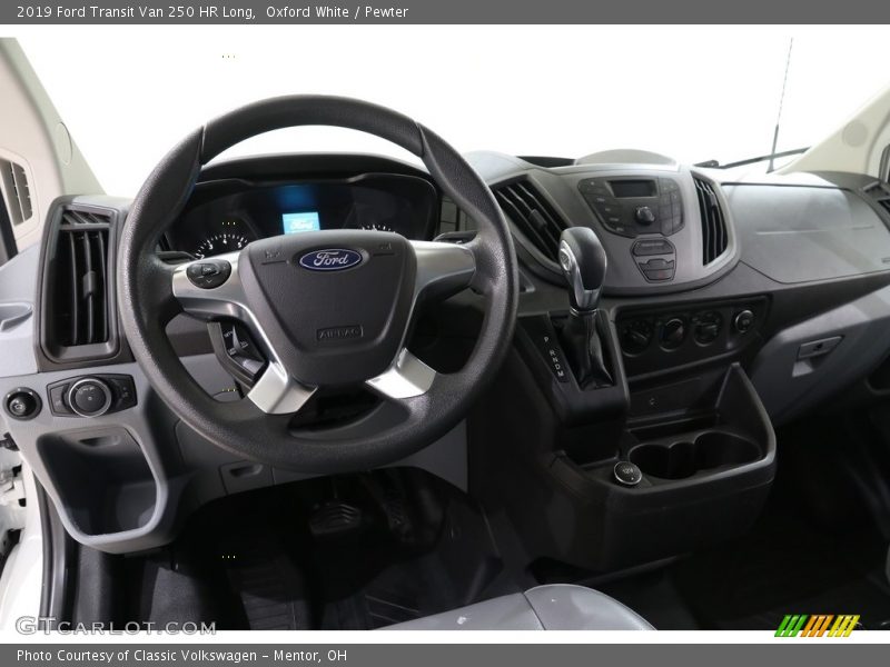 Oxford White / Pewter 2019 Ford Transit Van 250 HR Long