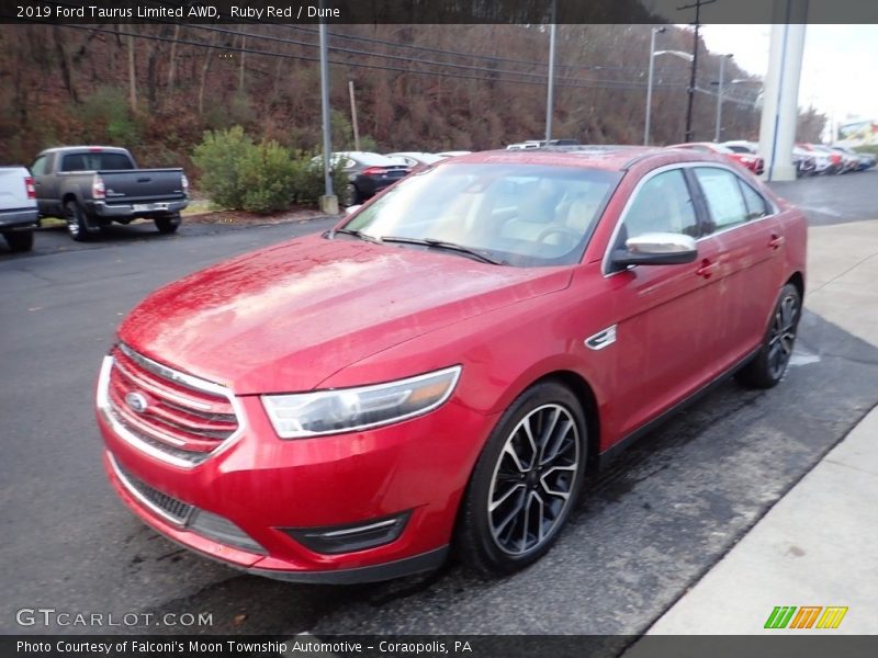 Ruby Red / Dune 2019 Ford Taurus Limited AWD