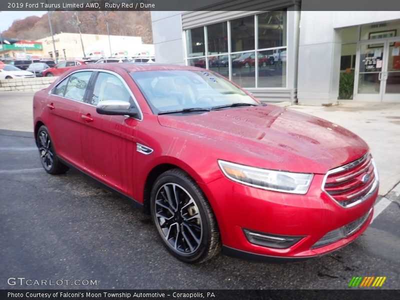 Ruby Red / Dune 2019 Ford Taurus Limited AWD