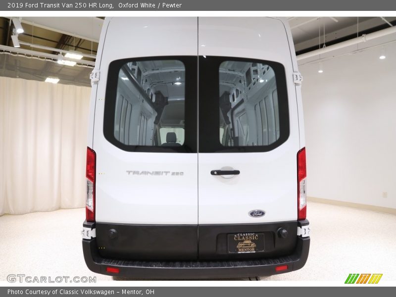 Oxford White / Pewter 2019 Ford Transit Van 250 HR Long