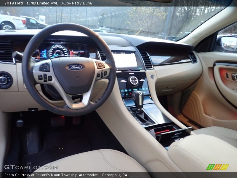 Ruby Red / Dune 2019 Ford Taurus Limited AWD