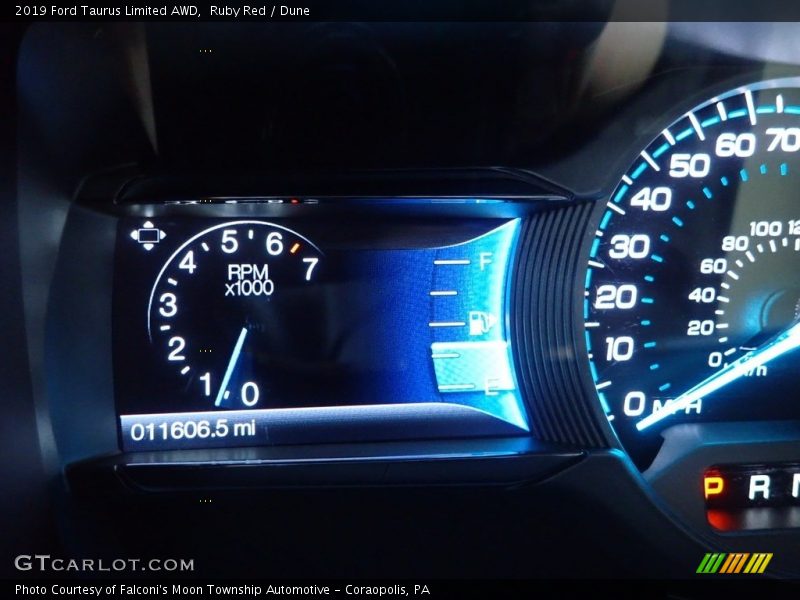 Ruby Red / Dune 2019 Ford Taurus Limited AWD