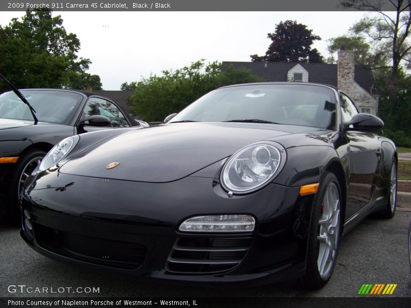 Black / Black 2009 Porsche 911 Carrera 4S Cabriolet
