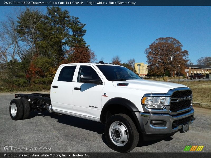 Bright White / Black/Diesel Gray 2019 Ram 4500 Tradesman Crew Cab 4x4 Chassis