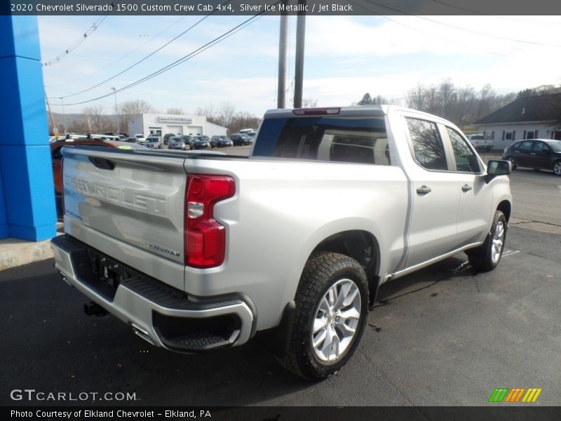Silver Ice Metallic / Jet Black 2020 Chevrolet Silverado 1500 Custom Crew Cab 4x4