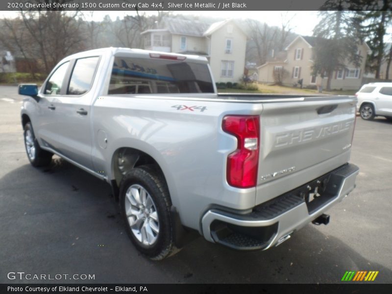 Silver Ice Metallic / Jet Black 2020 Chevrolet Silverado 1500 Custom Crew Cab 4x4