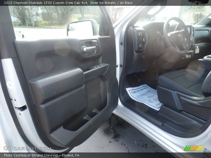 Silver Ice Metallic / Jet Black 2020 Chevrolet Silverado 1500 Custom Crew Cab 4x4