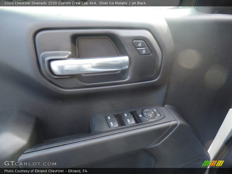 Silver Ice Metallic / Jet Black 2020 Chevrolet Silverado 1500 Custom Crew Cab 4x4