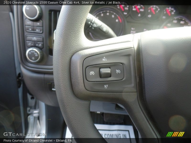 Silver Ice Metallic / Jet Black 2020 Chevrolet Silverado 1500 Custom Crew Cab 4x4