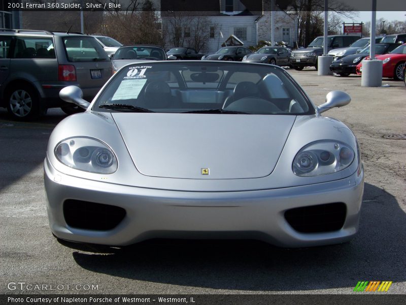Silver / Blue 2001 Ferrari 360 Spider