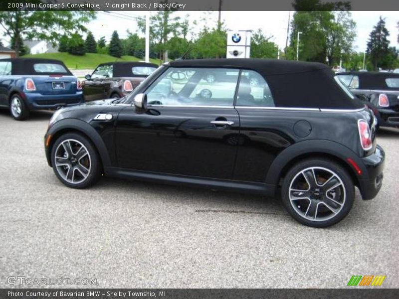 Midnight Black / Black/Grey 2009 Mini Cooper S Convertible