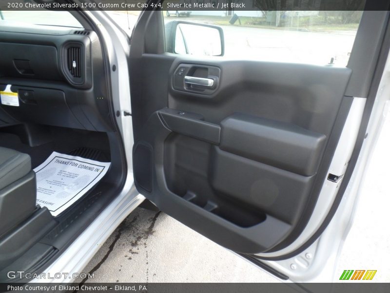 Silver Ice Metallic / Jet Black 2020 Chevrolet Silverado 1500 Custom Crew Cab 4x4