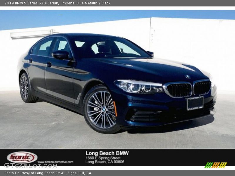 Imperial Blue Metallic / Black 2019 BMW 5 Series 530i Sedan