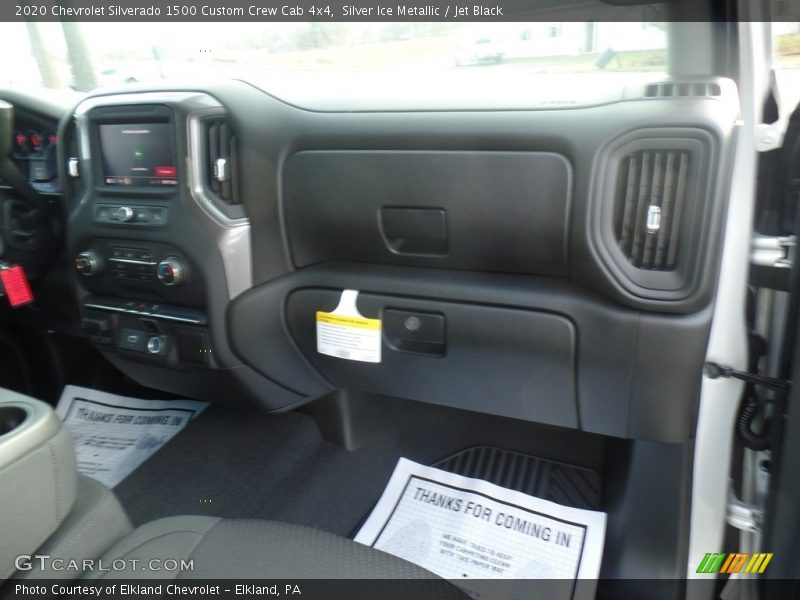 Silver Ice Metallic / Jet Black 2020 Chevrolet Silverado 1500 Custom Crew Cab 4x4