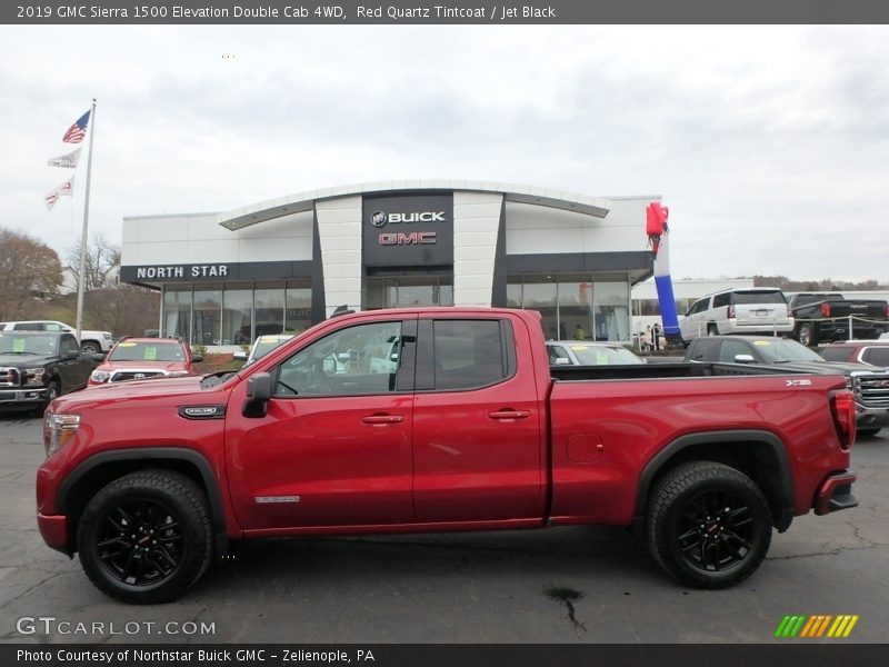 Red Quartz Tintcoat / Jet Black 2019 GMC Sierra 1500 Elevation Double Cab 4WD