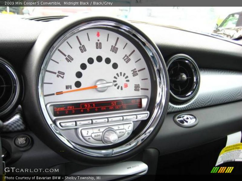 Midnight Black / Black/Grey 2009 Mini Cooper S Convertible