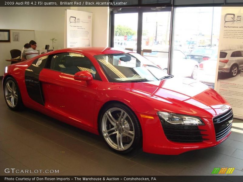 Brilliant Red / Black Alcantara/Leather 2009 Audi R8 4.2 FSI quattro