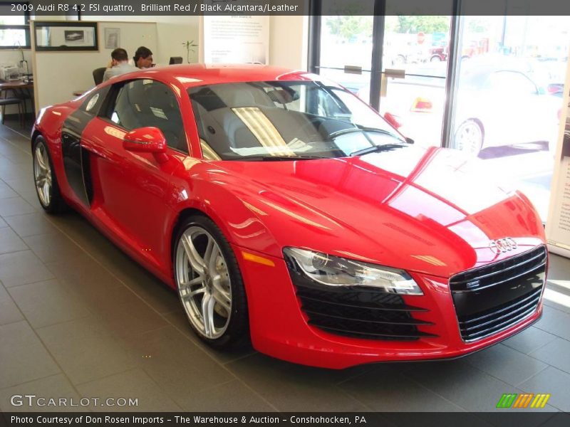 Brilliant Red / Black Alcantara/Leather 2009 Audi R8 4.2 FSI quattro