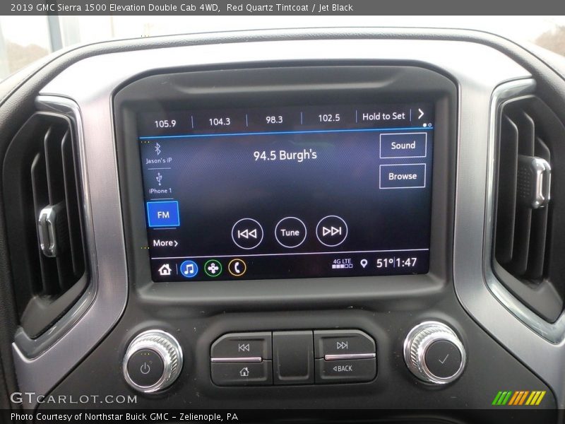 Red Quartz Tintcoat / Jet Black 2019 GMC Sierra 1500 Elevation Double Cab 4WD