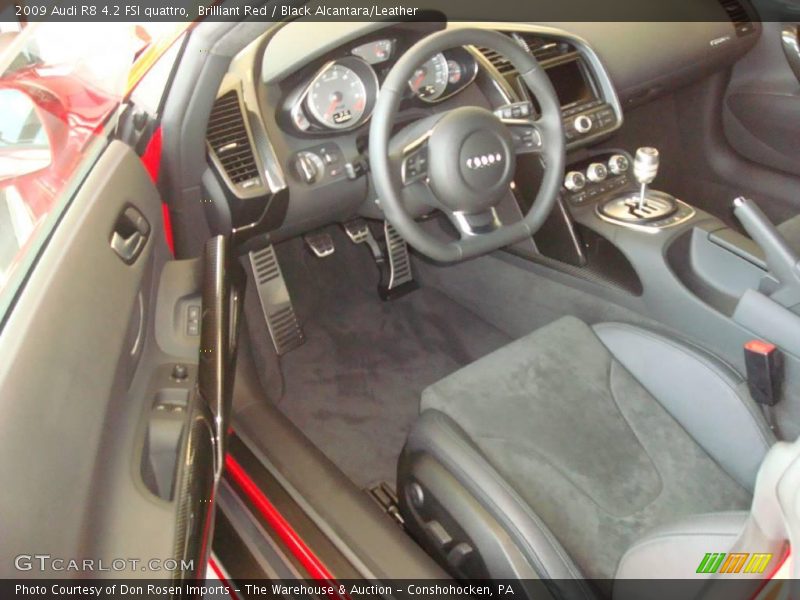 Brilliant Red / Black Alcantara/Leather 2009 Audi R8 4.2 FSI quattro