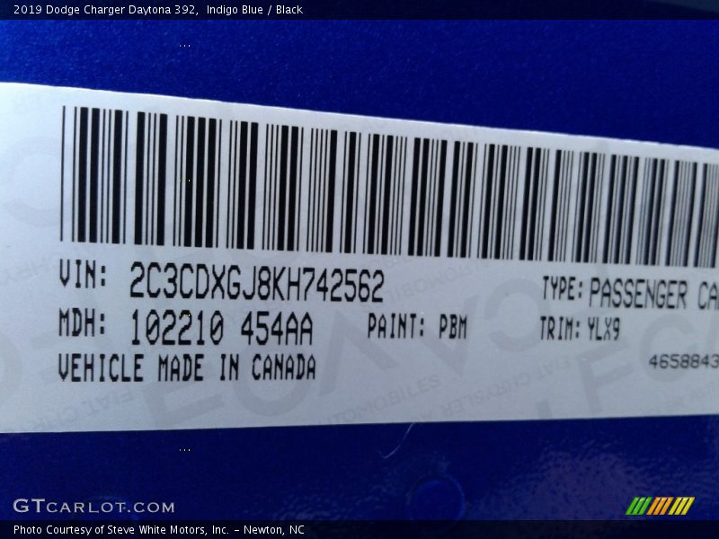 Indigo Blue / Black 2019 Dodge Charger Daytona 392