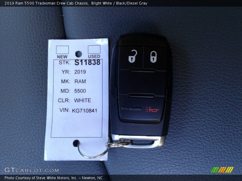 Bright White / Black/Diesel Gray 2019 Ram 5500 Tradesman Crew Cab Chassis