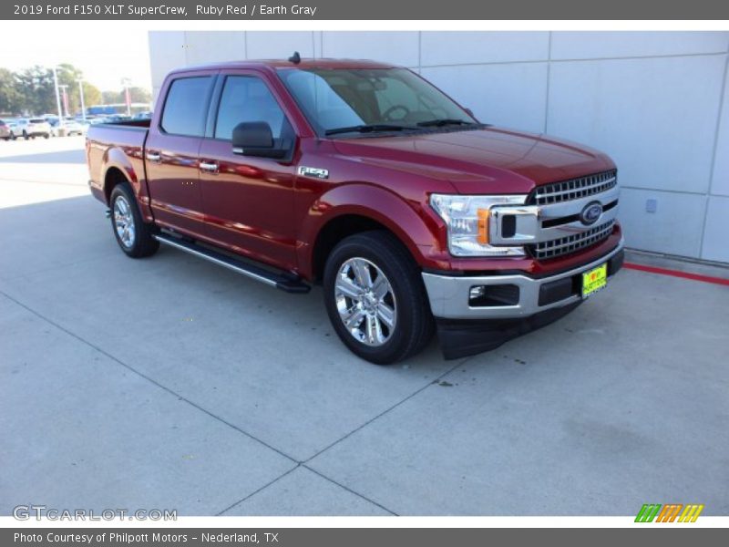 Ruby Red / Earth Gray 2019 Ford F150 XLT SuperCrew