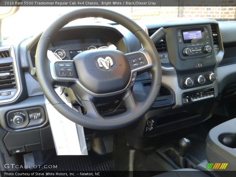 Bright White / Black/Diesel Gray 2019 Ram 5500 Tradesman Regular Cab 4x4 Chassis