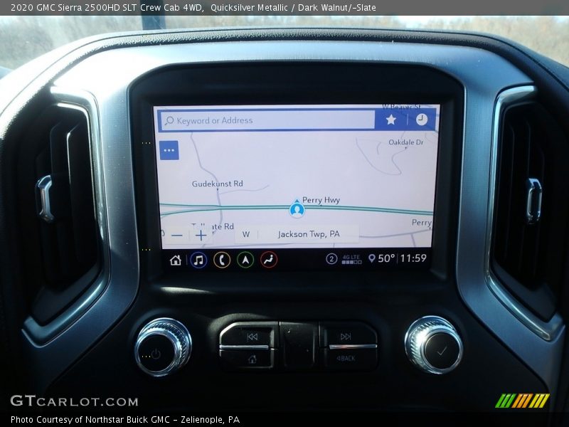 Quicksilver Metallic / Dark Walnut/­Slate 2020 GMC Sierra 2500HD SLT Crew Cab 4WD