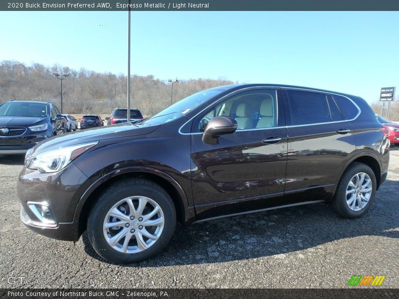 Espresso Metallic / Light Neutral 2020 Buick Envision Preferred AWD