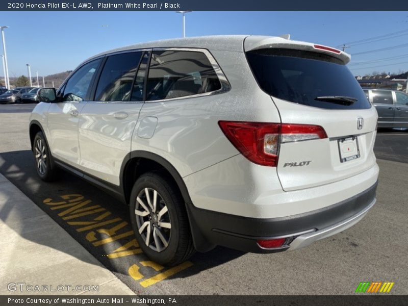 Platinum White Pearl / Black 2020 Honda Pilot EX-L AWD