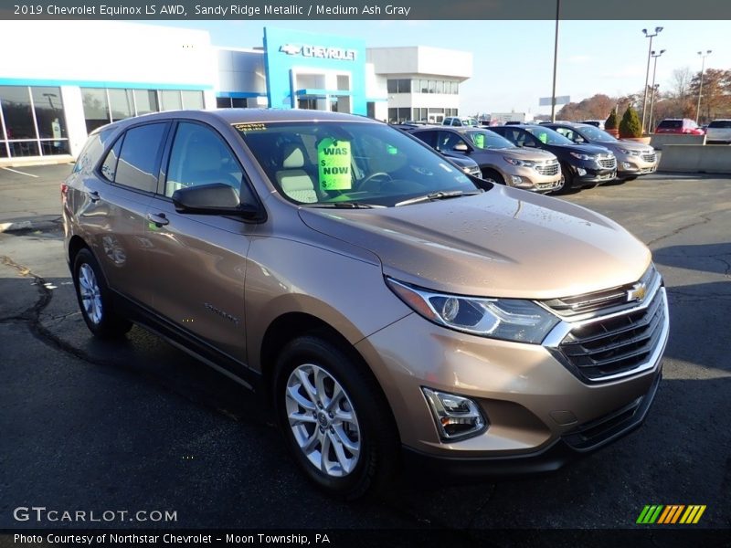 Sandy Ridge Metallic / Medium Ash Gray 2019 Chevrolet Equinox LS AWD