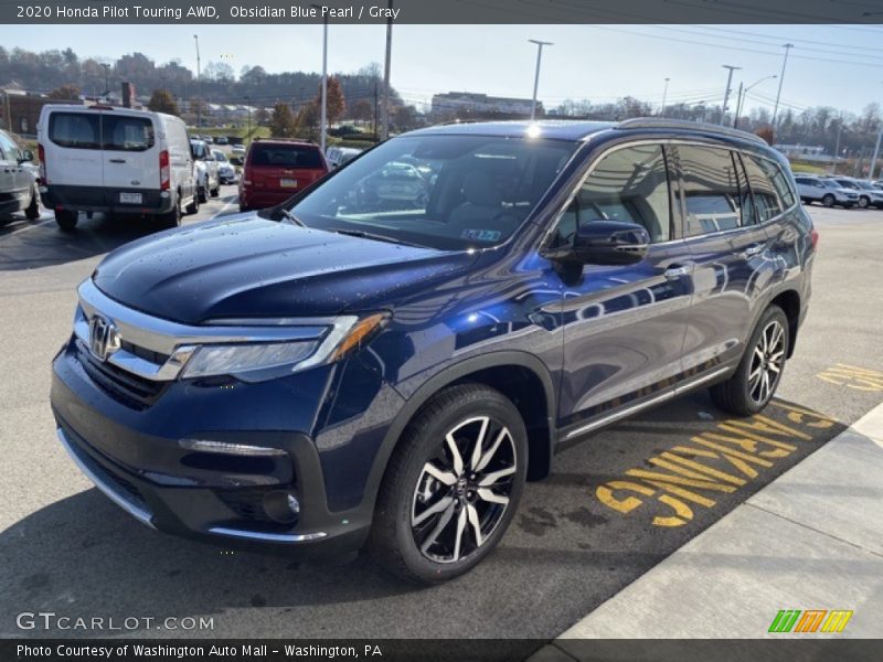 Obsidian Blue Pearl / Gray 2020 Honda Pilot Touring AWD