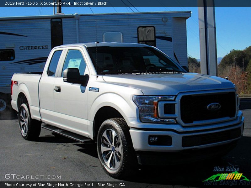 Ingot Silver / Black 2019 Ford F150 STX SuperCab 4x4