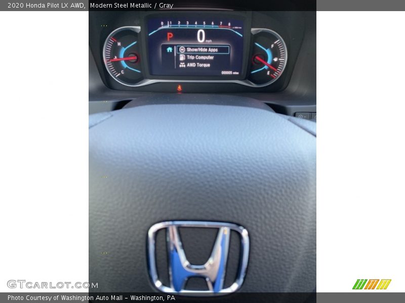 Modern Steel Metallic / Gray 2020 Honda Pilot LX AWD