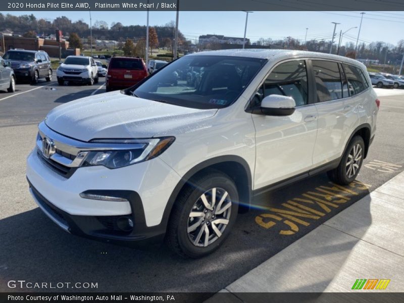 Platinum White Pearl / Black 2020 Honda Pilot Elite AWD