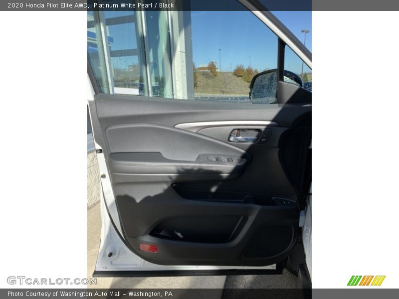 Platinum White Pearl / Black 2020 Honda Pilot Elite AWD