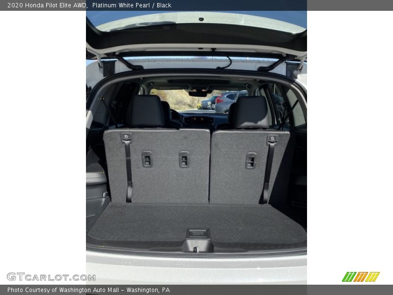 Platinum White Pearl / Black 2020 Honda Pilot Elite AWD