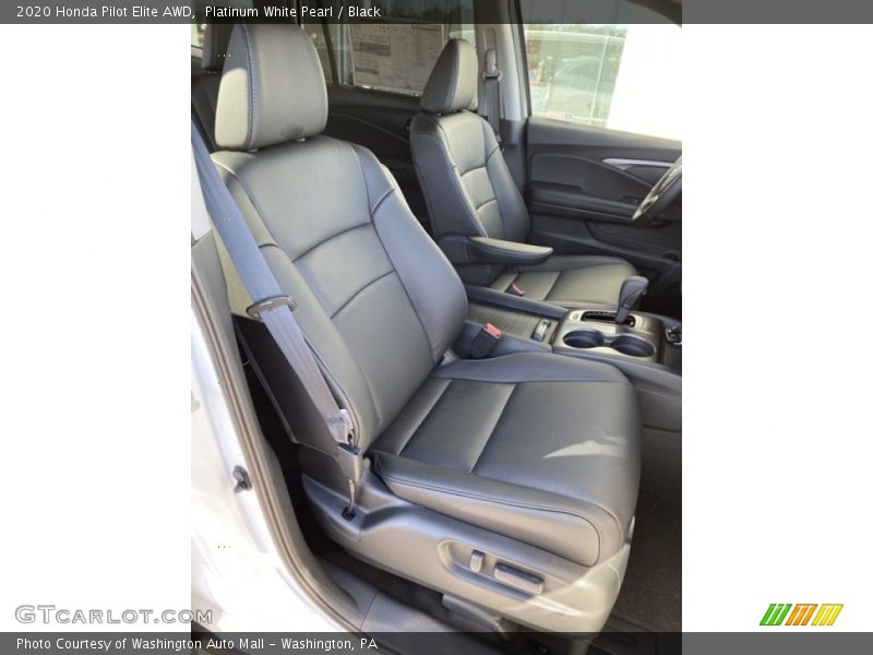 Platinum White Pearl / Black 2020 Honda Pilot Elite AWD