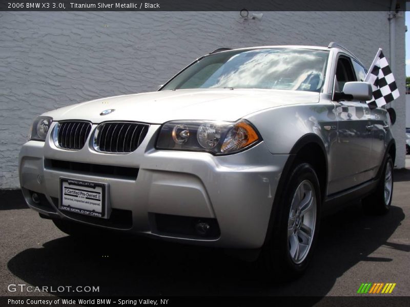 Titanium Silver Metallic / Black 2006 BMW X3 3.0i