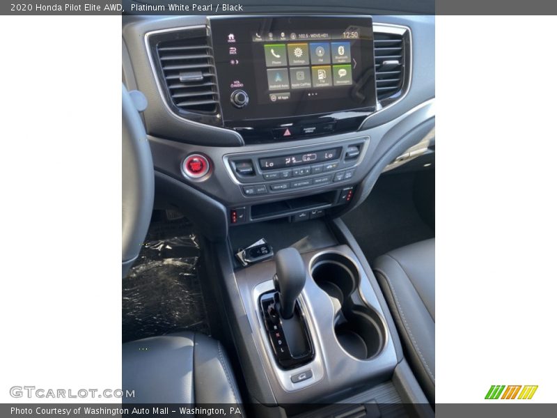 Platinum White Pearl / Black 2020 Honda Pilot Elite AWD