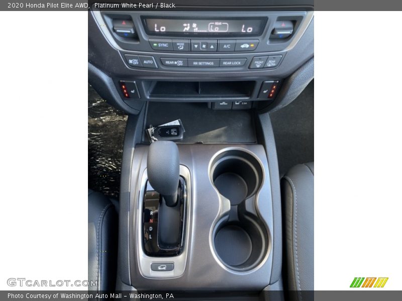 Platinum White Pearl / Black 2020 Honda Pilot Elite AWD