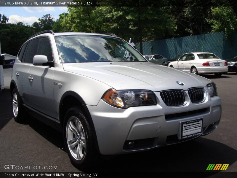 Titanium Silver Metallic / Black 2006 BMW X3 3.0i