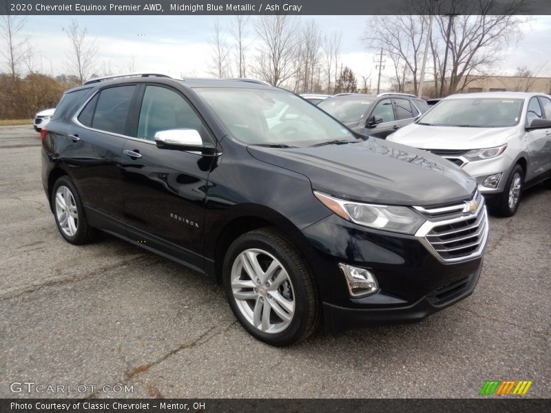 Midnight Blue Metallic / Ash Gray 2020 Chevrolet Equinox Premier AWD