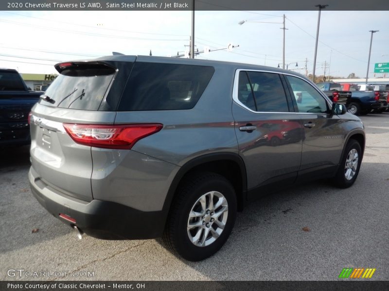 Satin Steel Metallic / Jet Black 2020 Chevrolet Traverse LS AWD