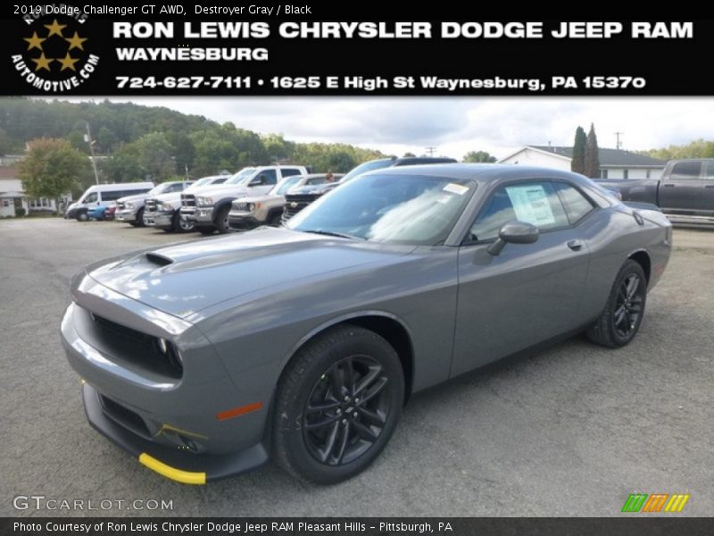 Destroyer Gray / Black 2019 Dodge Challenger GT AWD