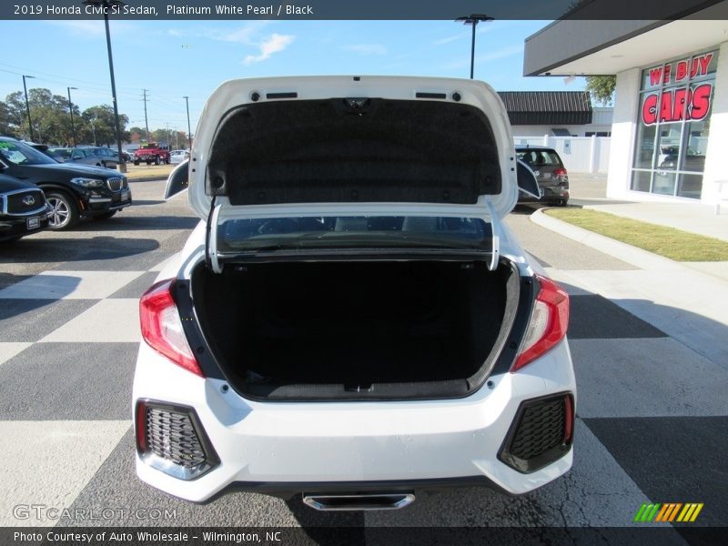Platinum White Pearl / Black 2019 Honda Civic Si Sedan