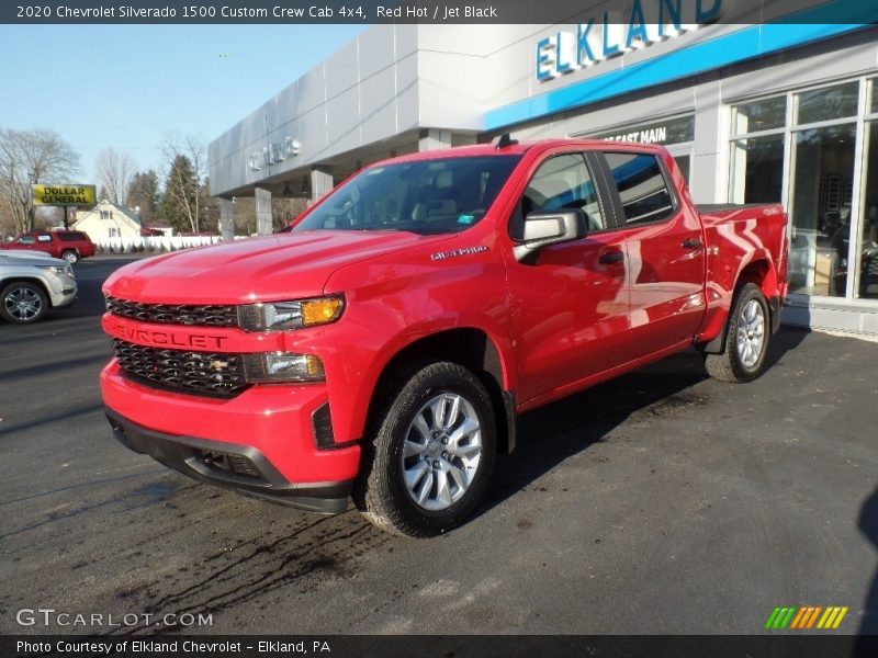 Red Hot / Jet Black 2020 Chevrolet Silverado 1500 Custom Crew Cab 4x4