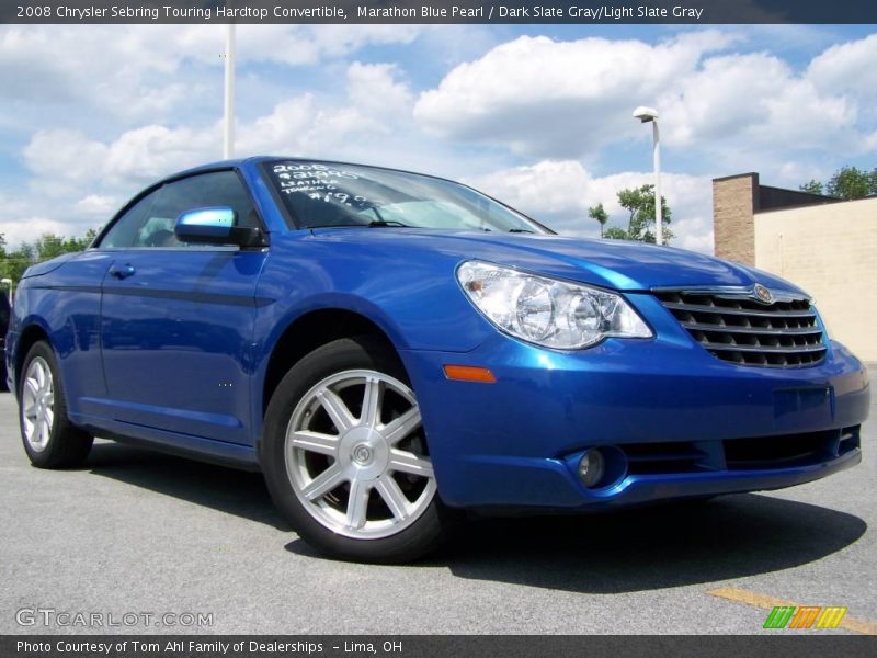 Marathon Blue Pearl / Dark Slate Gray/Light Slate Gray 2008 Chrysler Sebring Touring Hardtop Convertible