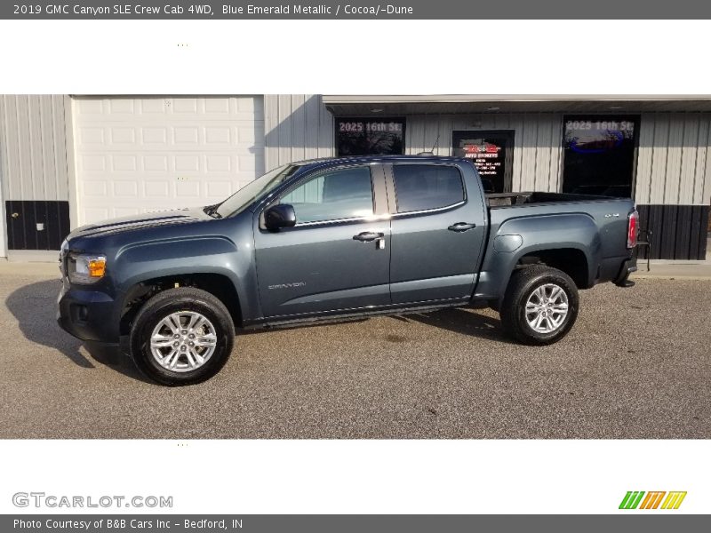 Blue Emerald Metallic / Cocoa/­Dune 2019 GMC Canyon SLE Crew Cab 4WD